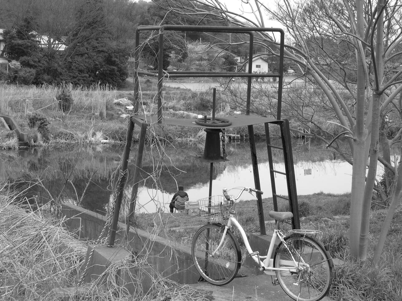 Au bord d'une rivière au Japon